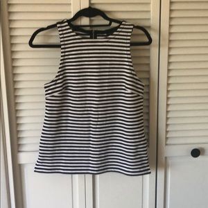 Banana Republic black and white shell tank